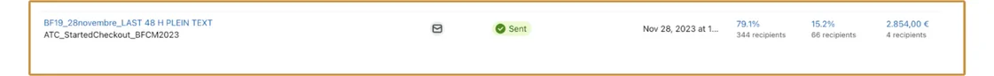 Klaviyo: campagna email in plain text dalla titolare a un pubblico ristretto