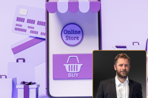 Shopify: che cos’è e come funziona - Smartphone con vetrina online e icona "Buy" - rappresentazione del funzionamento di Shopify